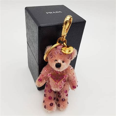 pink prada teddy bag|Pink Teddy Bag Charm With Metal Ring .